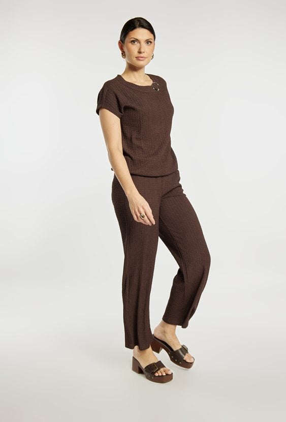 Brązowe spodnie damskie