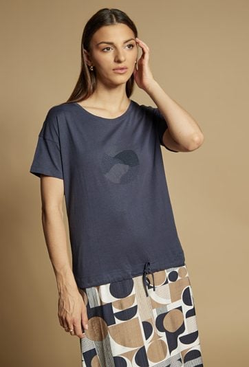 T-shirt damski z bawełny