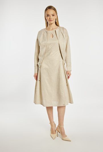 Elegancka bluza z dodatkiem lnu