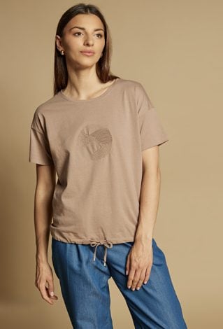 T-shirt damski z bawełny