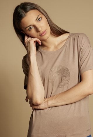 T-shirt damski z bawełny