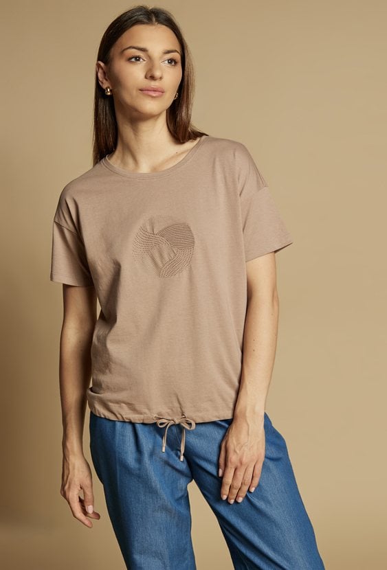 T-shirt damski z bawełny