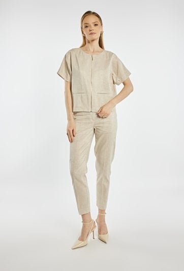 Elegancka bluzka z dodatkiem lnu