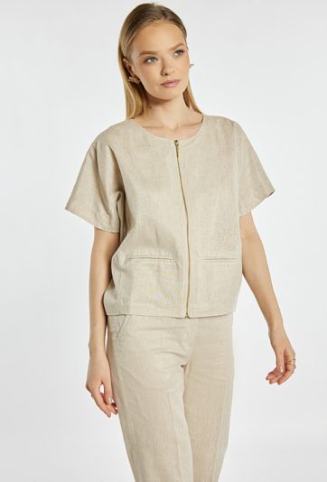 Elegancka bluzka z dodatkiem lnu