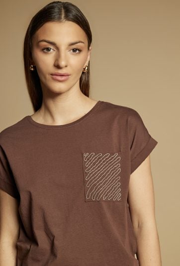 T-shirt z kieszonką