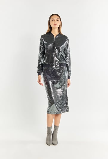 Cekinowa spódnica damska