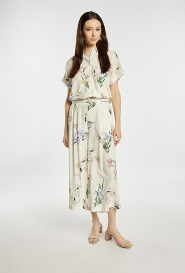 Wzorzyste, luźne spodnie