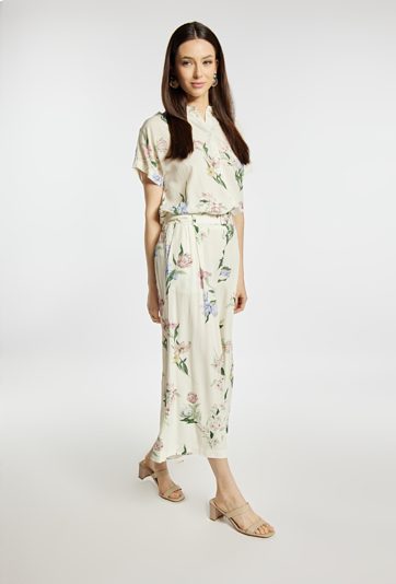 Wzorzyste, luźne spodnie