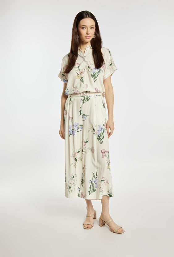 Wzorzyste, luźne spodnie