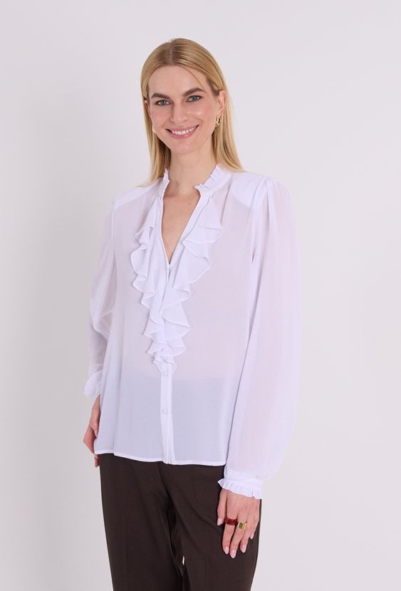 Elegancka bluzka z falbanami