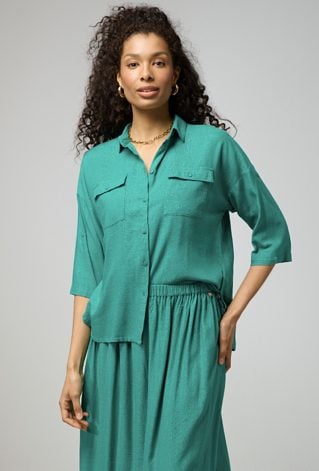 Koszula z wiskozy i lnu