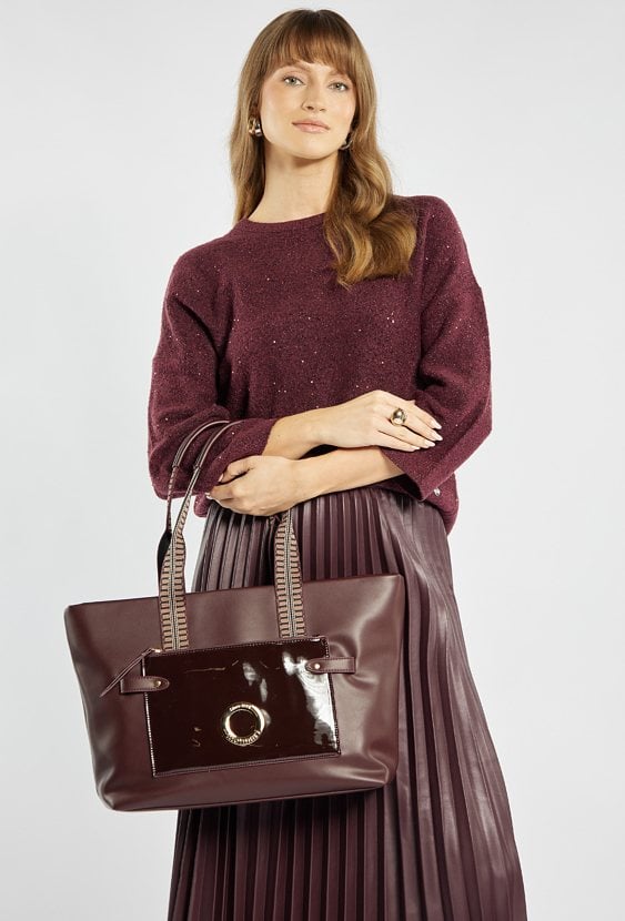 Duża, trzykomorowa torba