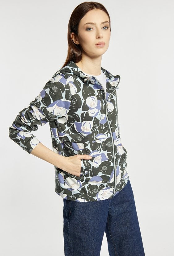 Rozpinana bluza z wzorem