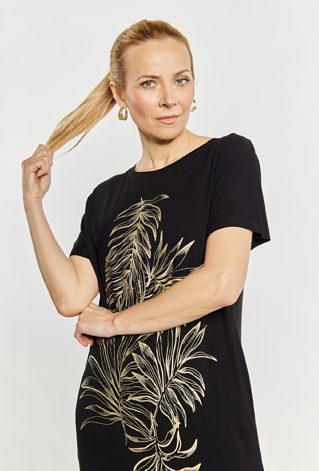 Sukienka damska z rozcięciem