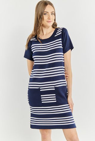 Luźna sukienka w paski