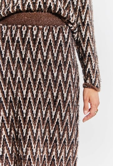 Swetrowa spódnica damska