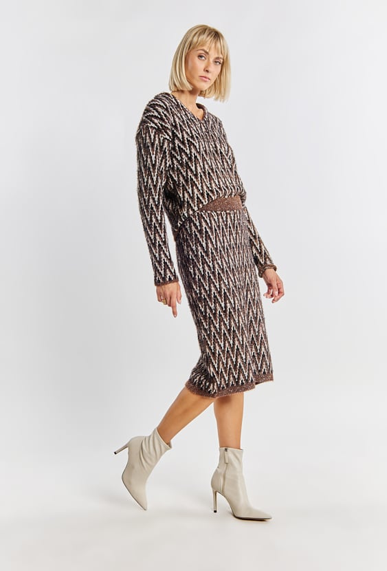 Swetrowa spódnica damska