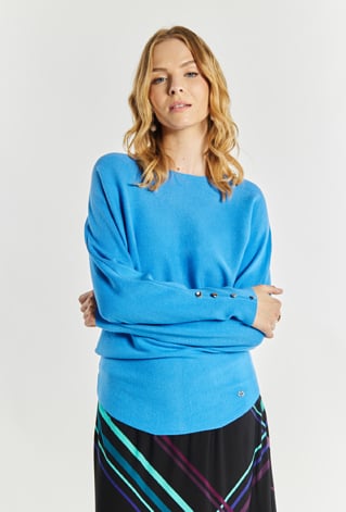 Sweter damski z ozdobnymi guzikami