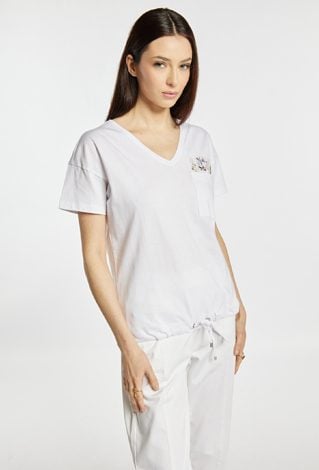 T-shirt z wiązaniem