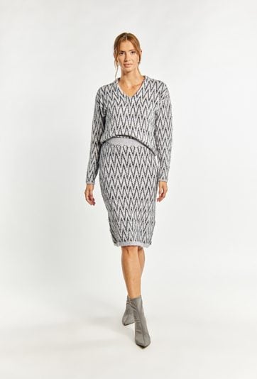 Swetrowa spódnica damska