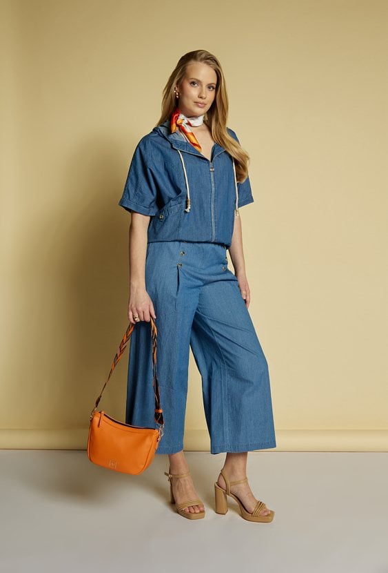 Torebka z wzorzystym paskiem