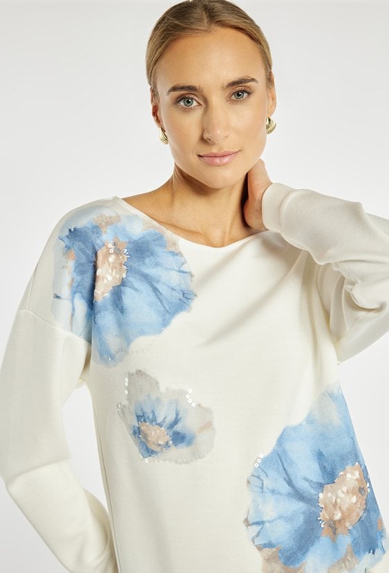 Bluza damska z kwiatowym motywem