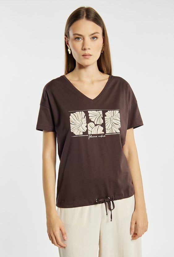 Bawełniany T-shirt z nadrukiem