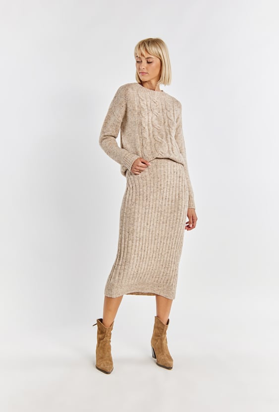 Swetrowa spódnica damska