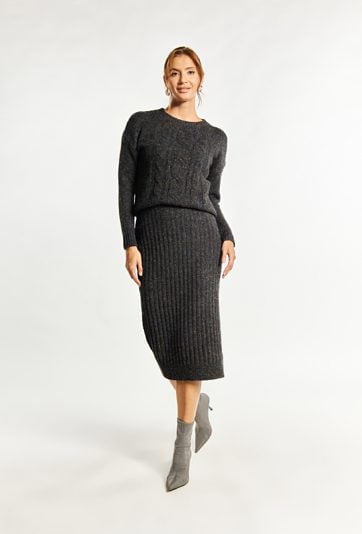 Swetrowa spódnica damska