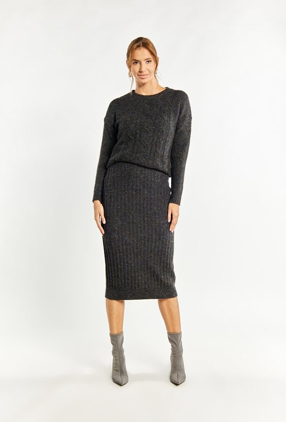 Swetrowa spódnica damska