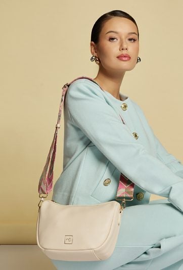 Torebka z wzorzystym paskiem