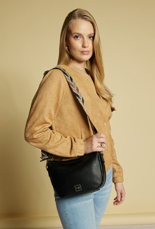 Torebka z wzorzystym paskiem