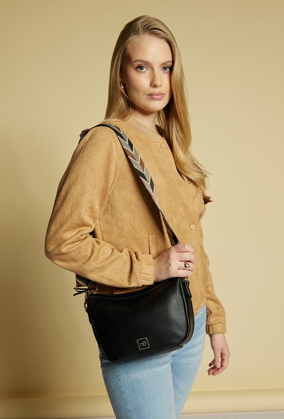 Torebka z wzorzystym paskiem