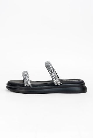 Klapki damskie w czarnym kolorze