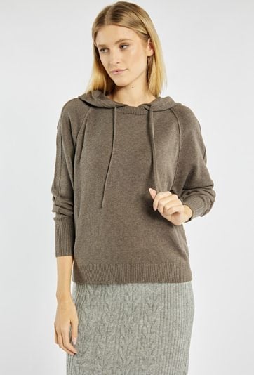 Sweter damski z kapturem