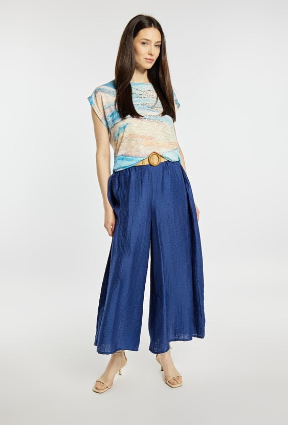Spodnie wide leg 7/8